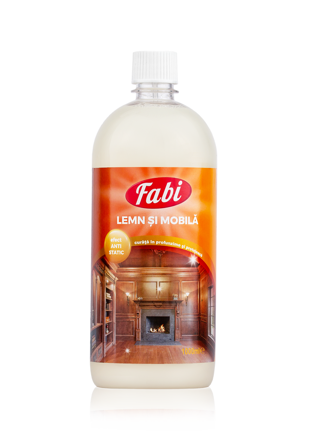 Detergent profesional pentru lemn și mobilă, Fabi, curăță și protejează mobilierul