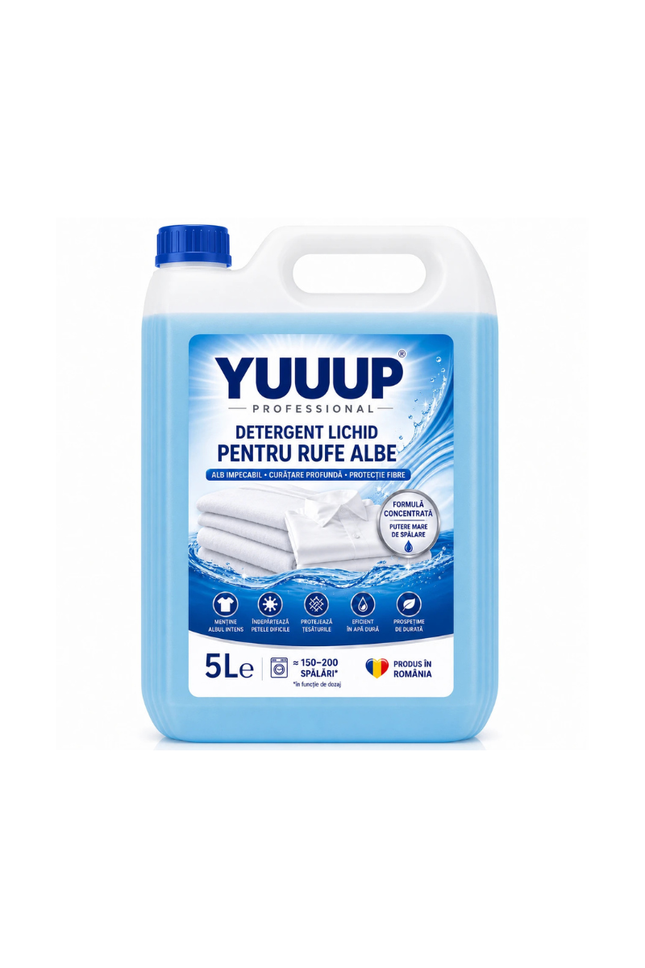 YUUP PROFESIONAL WHITE Detergent lichid rufe albe canistra 5L