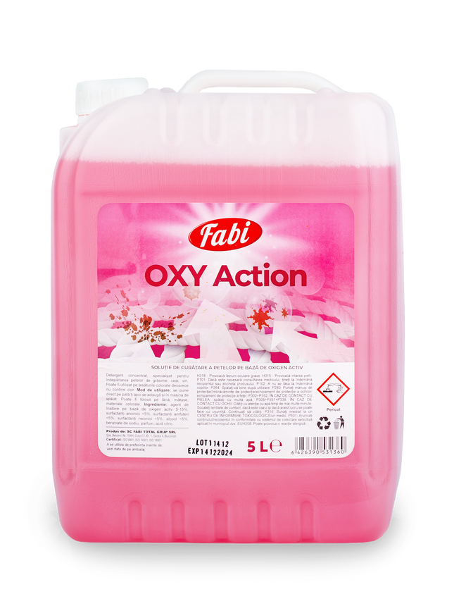 Detergent concentrat pentru pete, Fabi, Oxy Action, 5L