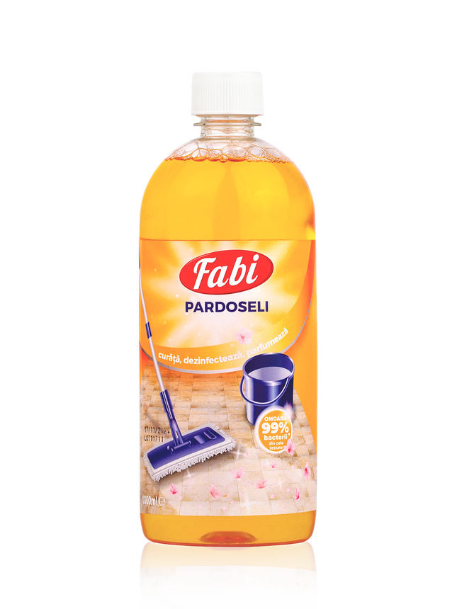 Detergent profesional  dezinfectant  pentru pardoseli, Fabi portocaliu, 1L
