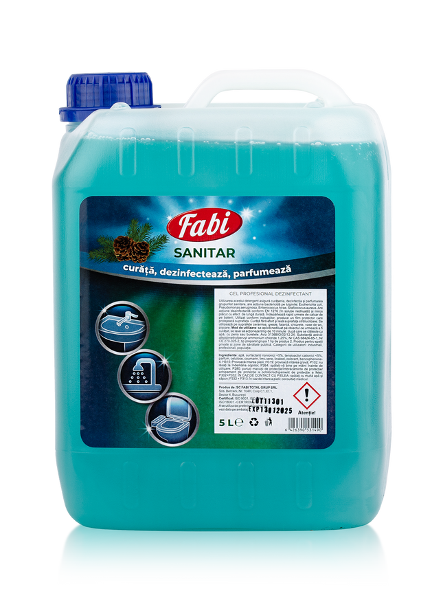 Detergent Sanitar (pentru obiecte sanitare), Fabi, 5L, dezinfectant