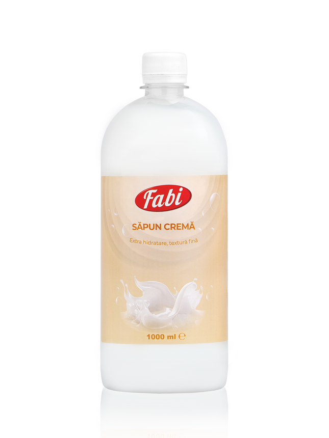 Săpun lichid cremă, Fabi, 1L, curățare delicată