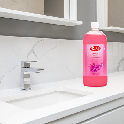 Sapun lichid Fabi roz 1L cu parfum flori de liliac