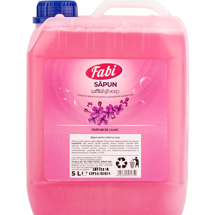 Săpun lichid, Fabi, roz, parfum flori de liliac