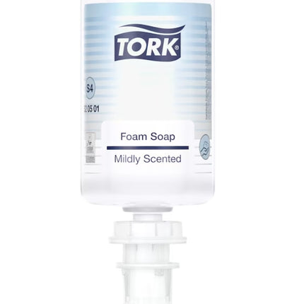 Sapun spuma Tork parfum delicat 1L S4 520501 produs destinat utilizarii profesionale in spatii comerciale
