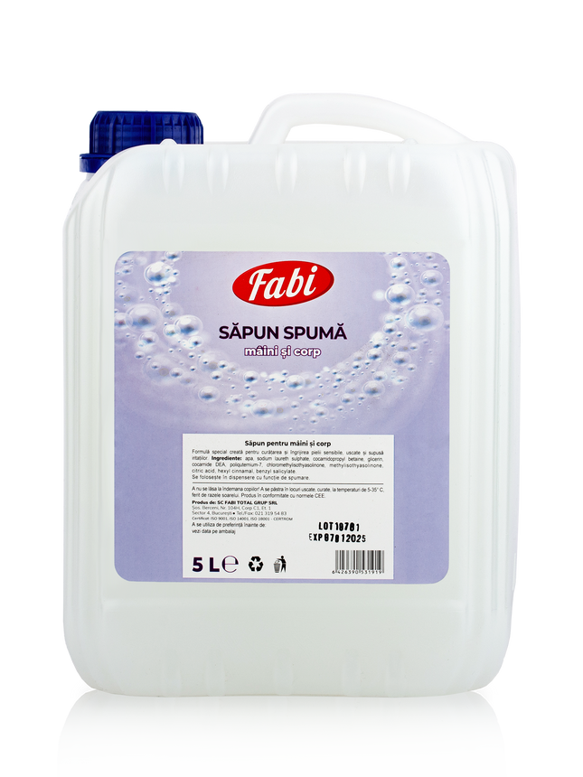 Săpun spumă, Fabi, 5L, fără parabeni