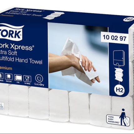 Prosoape pentru Mâini, Tork Xpress® Extra Soft, Multifold, H2 (21 PAC/BAX) - 100297