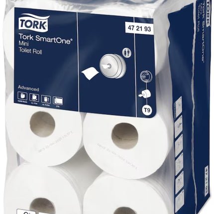 Hartie igienica Tork SmartOne Mini, 111.6 m/rola,  (12 ROLE/BAX) - 472193