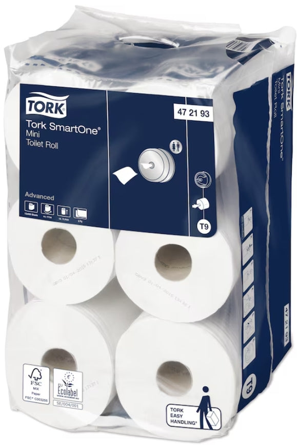 Hartie igienica Tork SmartOne Mini, 111.6 m/rola,  (12 ROLE/BAX) - 472193