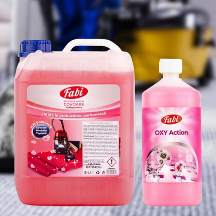 Pachet Fabi, Detergent covor injectie-extractie 5L & Oxy Action 1L
