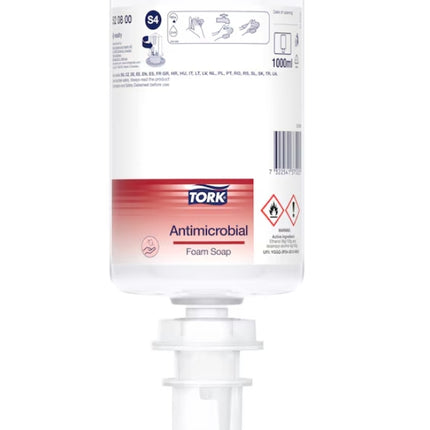 Săpun Spumă Tork Antimicrobial, produs biocid, 1L, 6 buc/bax - 520800