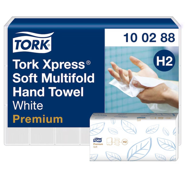 Prosoape pentru mâini, Tork Xpress® Soft Multifold, Alb, H2 (21 PAC/BAX) - 100288