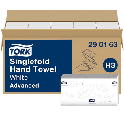 Prosoape pentru Mâini, Tork  Soft Singlefold, Alb, H3 (15 PAC/BAX) - 290163