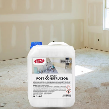 Detergent profesional Post Constructor, Fabi, 5L, pentru eliminarea reziduurilor de materiale de construcții