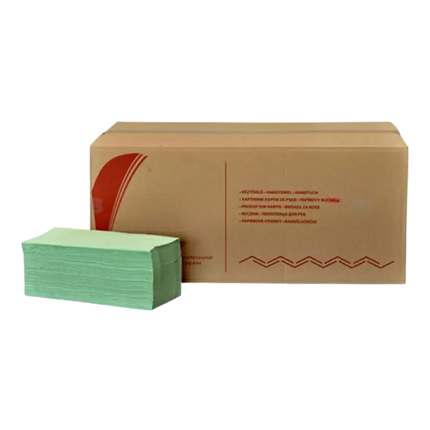 Servetele pliate Lucart ECO verzi 863067TP produs destinat uzului profesional in spatii comerciale
