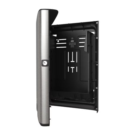 Interiorul dispenserului de prosoape de maini Tork
