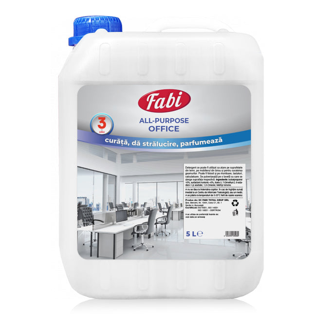 All Purpose Office, Fabi, Soluție multifuncțională curățare suprafețe birou, 5L