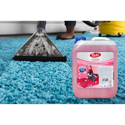 Detergent profesional antispumant pentru covor și mochetă, injecție-extracție, Fabi