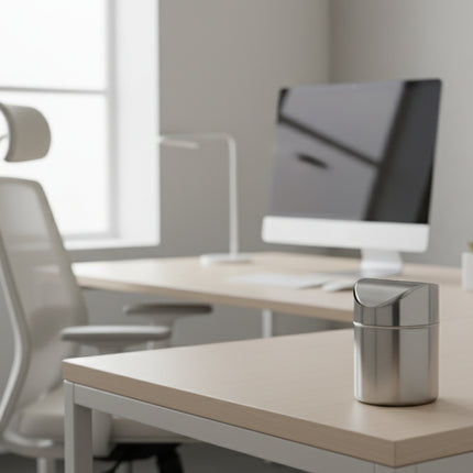 Cos de gunoi din inox, 1.25l, pentru birou sau masa