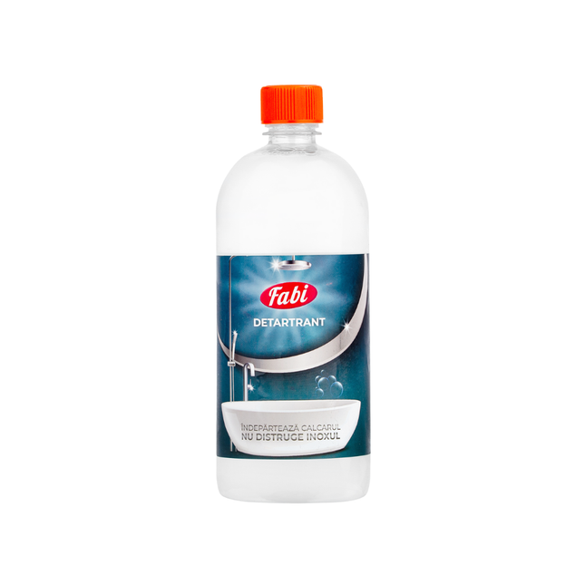 Soluție detartrantă super-concentrată de 1 litru, perfectă pentru eliminarea calcarului și a ruginei din instalațiile sanitare și mașinile de spălat.