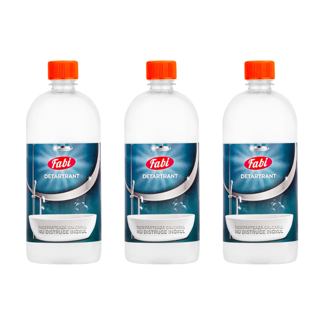 Detartrant toaletă și obiecte sanitare, Fabi, 3X1L