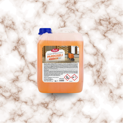Eticheta detergent Fabi Pro portocaliu 5 L antispumant pentru pardoseli