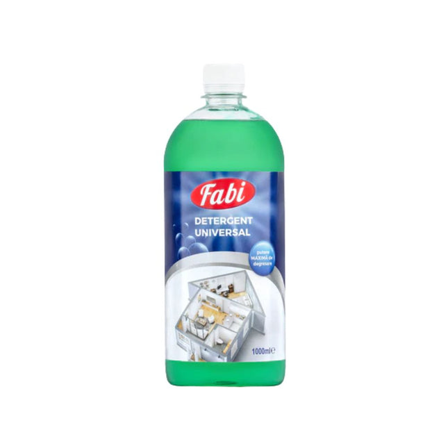 Detergent universal concentrat de 1 litru, cu putere mare de diluție, potrivit pentru toate suprafețele lavabile, asigurând curățenie profundă.