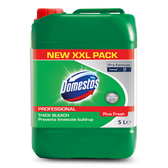 Dezinfectant sanitar profesional, Domestos Pine Fresh, 5l, cu acțiune virucidă, bactericidă și fungicidă