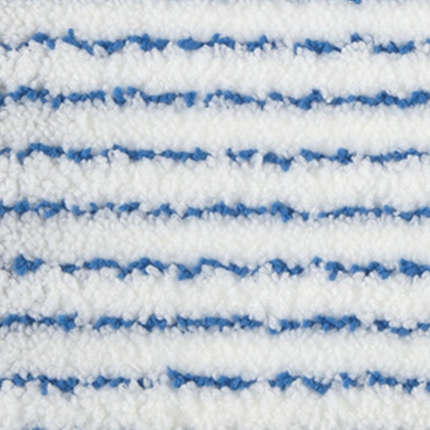 Rezervă mop plat din microfibră Filmop SKILL-FUR albă cu dungi albastre 40x13 cm cu buzunare microfibra