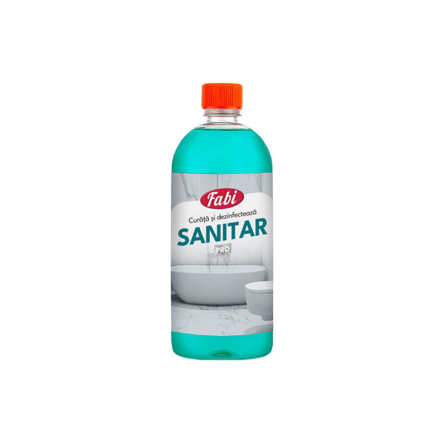 Detergent sanitar dezinfectant Fabi Pro 1L pentru toalete si obiecte sanitare, fara clor.