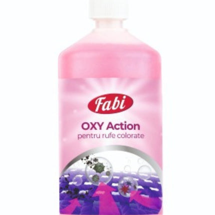 FABI OXI ACTION SOLUTIE DE CURATARE A PETELOR PE BAZA DE OXIGEN ACTIV -RUFE COLORATE FLACON 1L