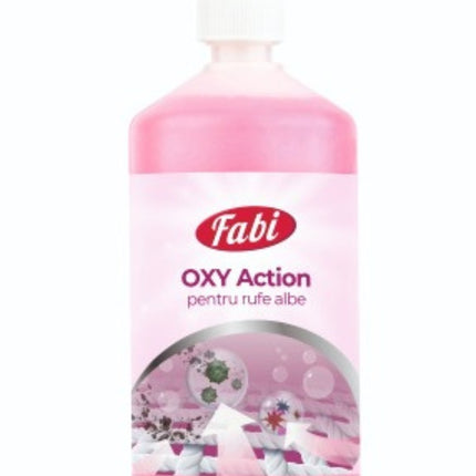 FABI OXI ACTION SOLUTIE DE CURATARE A PETELOR PE BAZA DE OXIGEN ACTIV -RUFE ALBE FLACON 1L