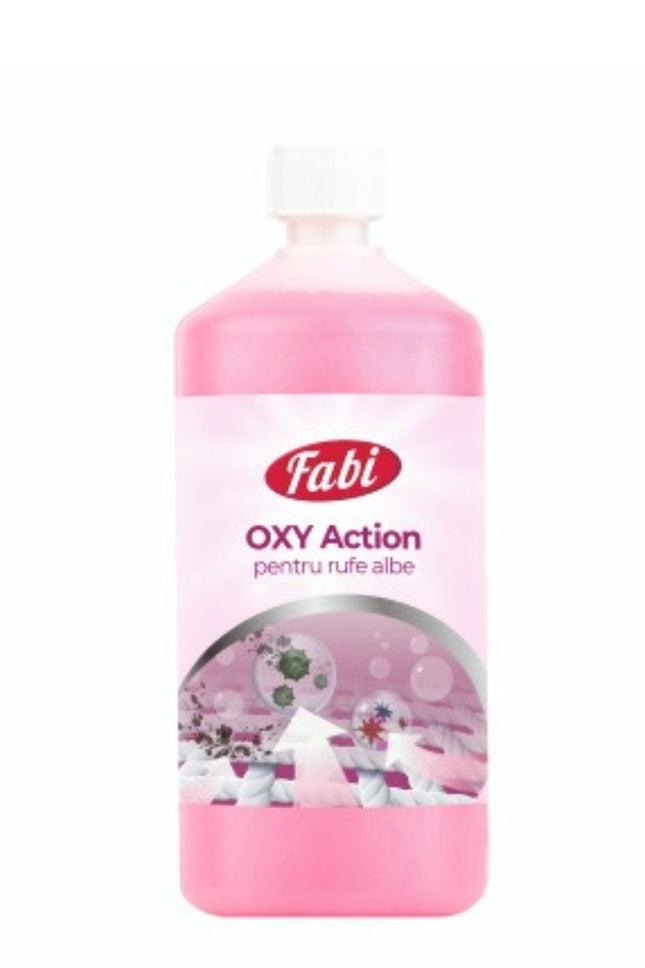 FABI OXI ACTION SOLUTIE DE CURATARE A PETELOR PE BAZA DE OXIGEN ACTIV -RUFE ALBE FLACON 1L