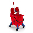 Cărucior profesional, Filmop, JUMPY, găleată roșie 30 L cu storcător, 0000SL2700R