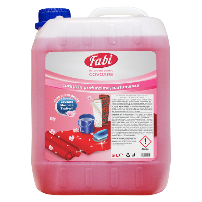 Detergent profesional pentru covor și mochetă, Fabi, 5L, utilizare manuală