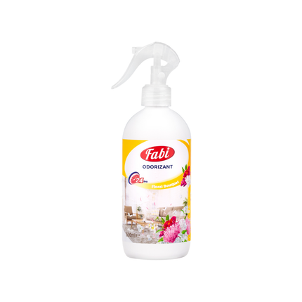 Odorizant de cameră profesional, 0.5 litri, cu aromă rafinată de Floral Bouquet, ideal pentru a crea o atmosferă plăcută și primitoare.