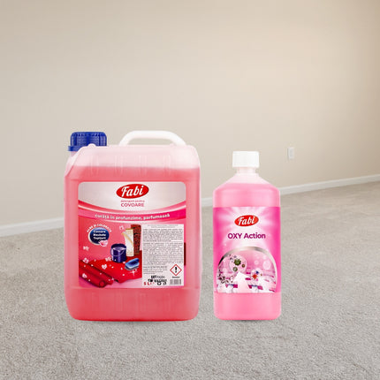 Pachet produse curățare covoare, Fabi, Detergent covor manual 5L & Oxy Action 1L