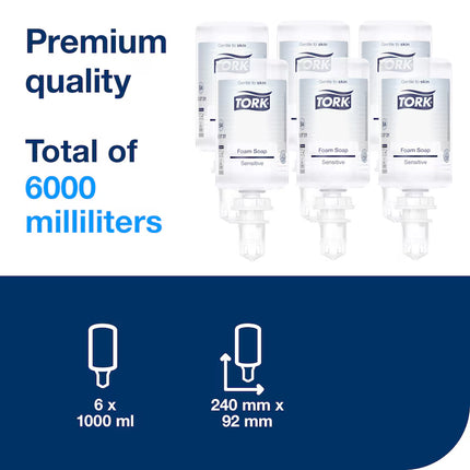 Săpun spumă Tork extra mild, 1l/rezervă (6 buc/bax) - 520701