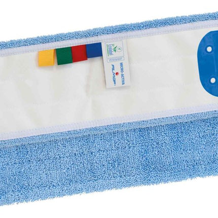 Rezervă mop profesională din microfibră Filmop SPEEDY MICRO-ACTIVA albastră 40x13 cm pentru curățarea pardoselilor netede