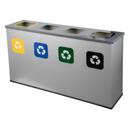 Stație pentru colectare selectivă, Alda, oțel galvanizat, 4X60 L