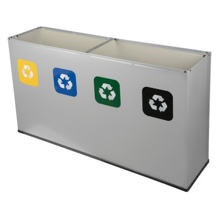 Stație pentru colectare selectivă, Alda, oțel galvanizat, 4X60 L