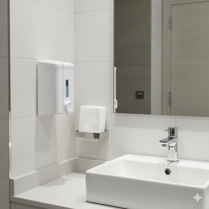 Dispenser săpun lichid, Vialli, 1000 ml, alb - S4